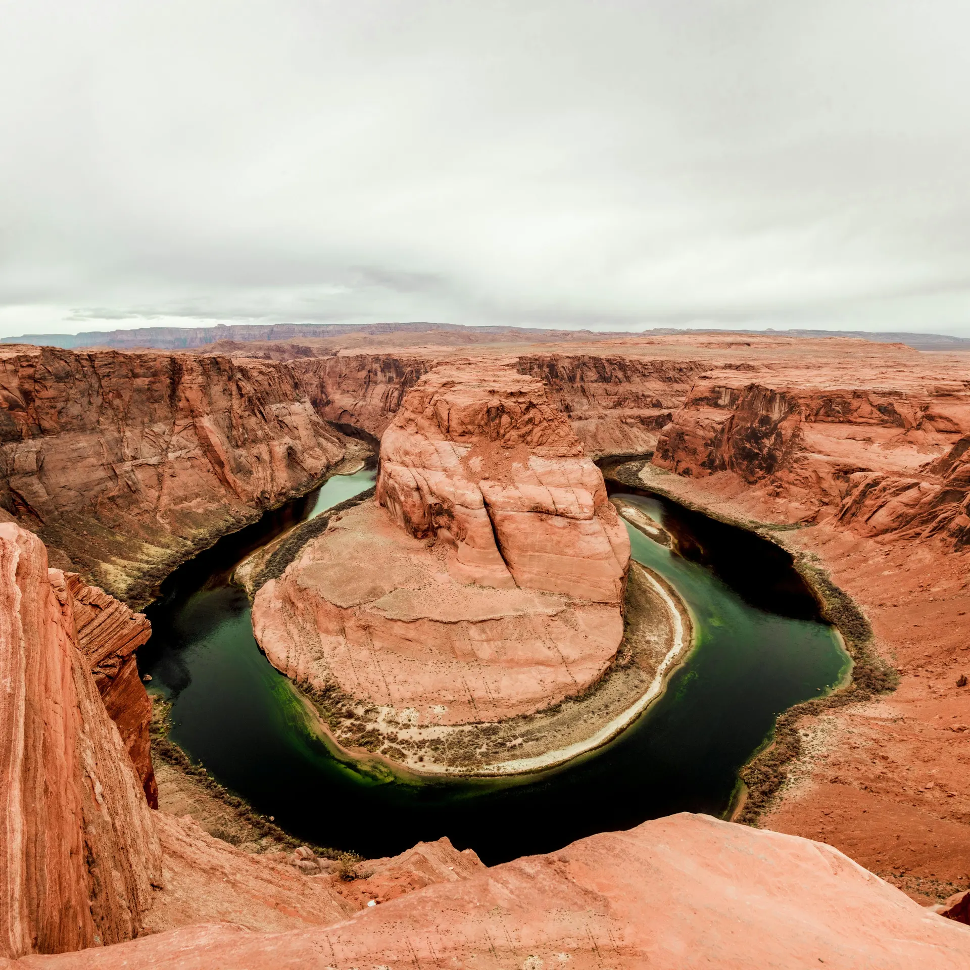 Scenic canyon viewpoint in warm evening light with adventurous premium feel